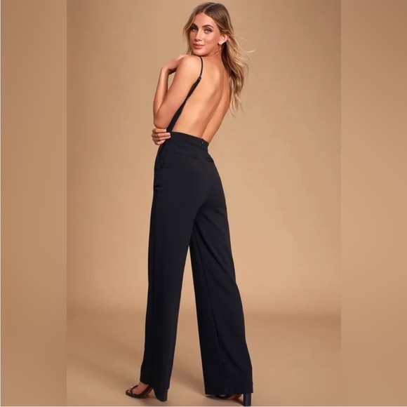 NWT Lulus Something to Behold Black Jumpsuit size small new with tags on - Picture 4 of 8